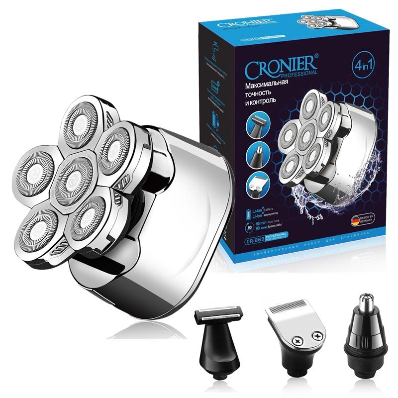 Electric Shaver Kit 6 In 1 Multifunction Mower Razor for Man Beard and Hair Rechargeable Haircut Machine