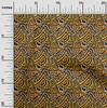 oneOone Cotton Flex Mustard Yellow Fabric Abstract Craft Projects Decor Fabric Printed By The Yard 40 Inch