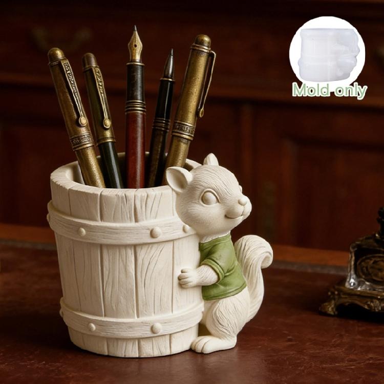 Squirrels Planter Silicone Mold Flower Pot Concrete Mold Cements Gypsum Mold DIY Flower Vases Epoxy Casting Mold Gift
