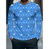 Herren Langarm-T-Shirt mit 3D-Streifendruck, bequem, atmungsaktiv und vielseitiges Herren-Oberteil