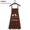 1PC Apron English Letters and Kitchen Utensils Printed Waterproof Apron