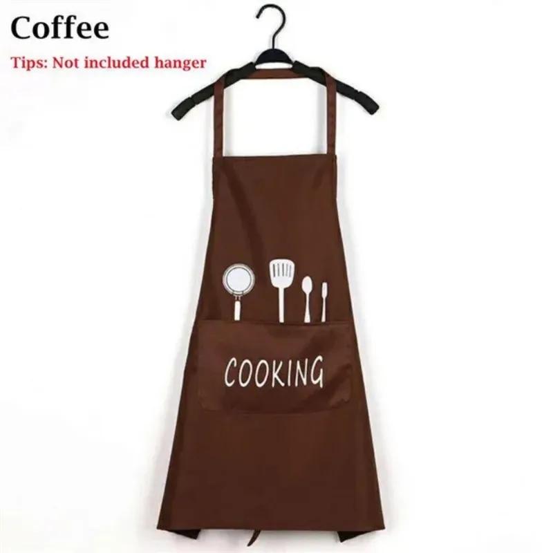 1PC Apron English Letters and Kitchen Utensils Printed Waterproof Apron