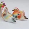 Porcelain Mandarin Ducks Couple Miniature Handpainted Ceramics Love Bird Figurine Home Ornament Wedding Anniversary Gift Craft