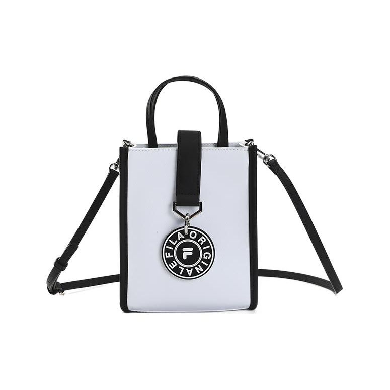 

FILA Fashion Casual Simple Versatile PU Crossbody Tote Bag Women bags White F13W239164F-WT XS