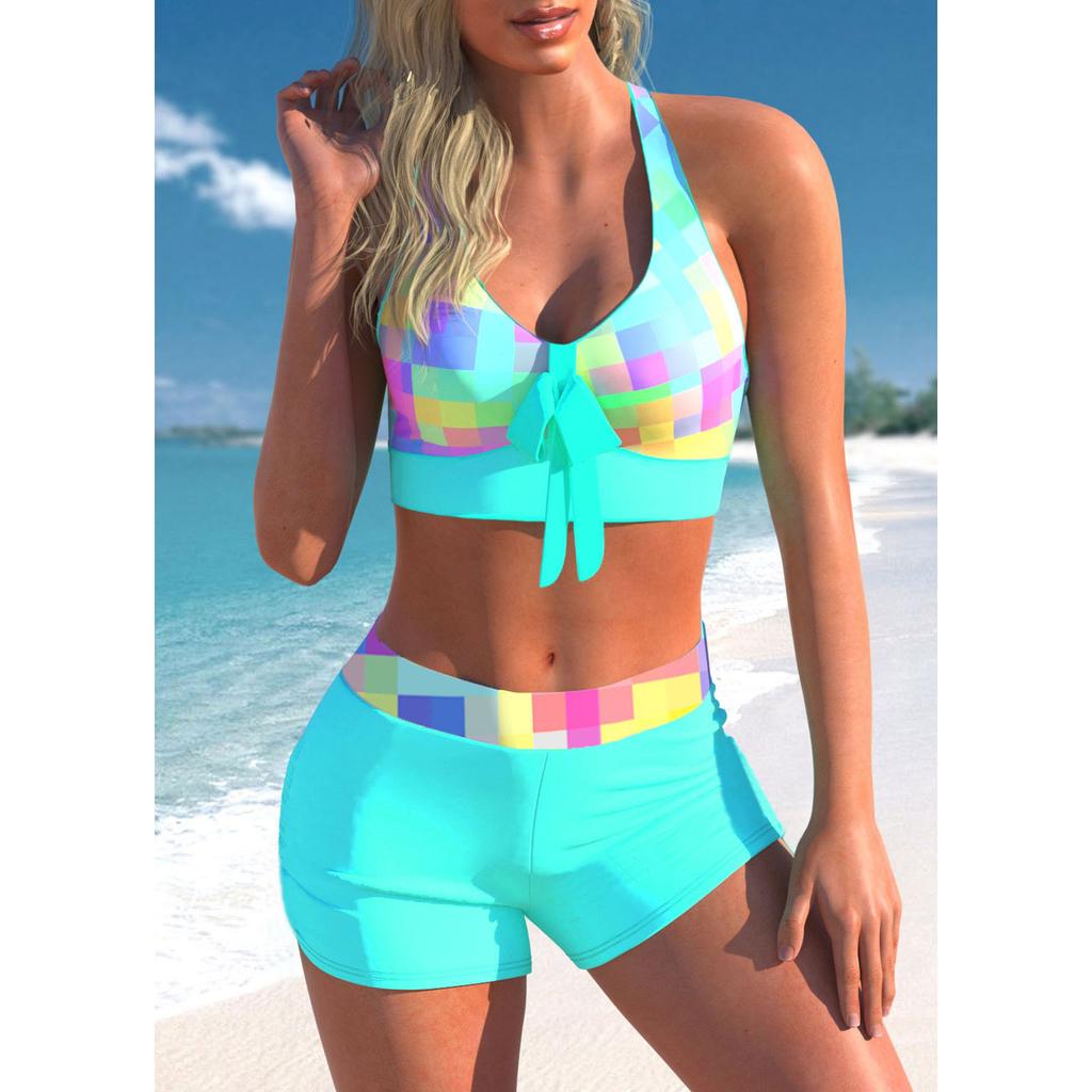 Damski Seksowny Strój Kąpielowy Bikini w Stylu Vintage Nowy Wzór Nadruk Kostium Kąpielowy Letni Kostium Kąpielowy Zestaw Dwuczęściowy Odzież Plażowa Damski Strój Kąpielowy