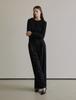 THEELO Wool Blended Two Tuck Wide Pants (Black)