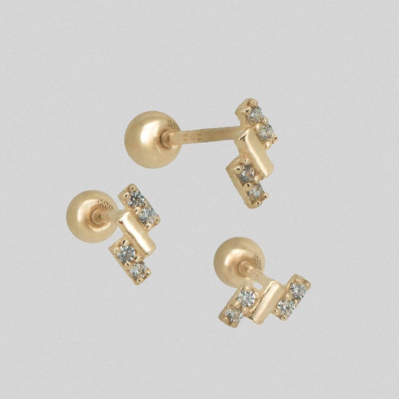 Youngglow 14k Tripple Bar Piercing