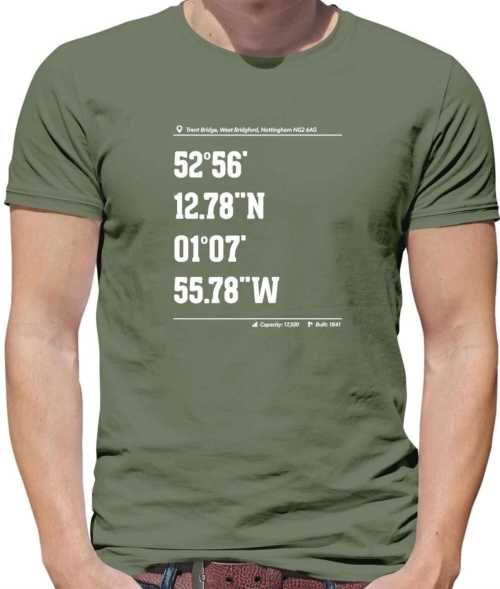 

Cricket Ground Coordinates Trent Bridge - Mens T-Shirt - Fan Love Players S