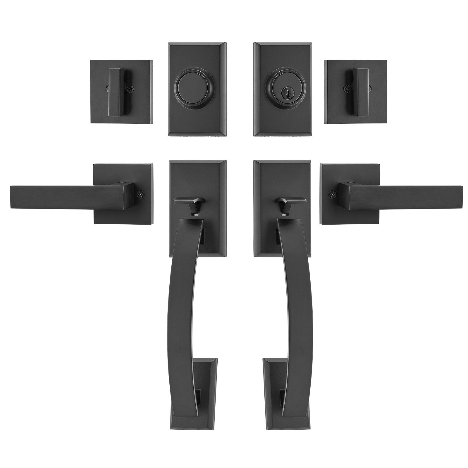 VEVOR Double Door Handle Set, Matte