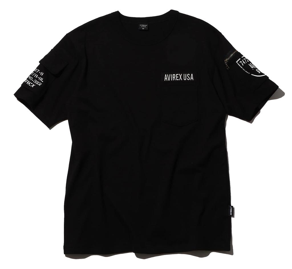 AVIREX FATIGUE T-SHIRT M 009 BLACK