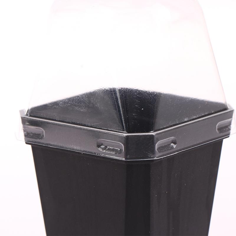 5Pcs Square Small Flower Pot With Humidity Dome Seedlings Planting Pots