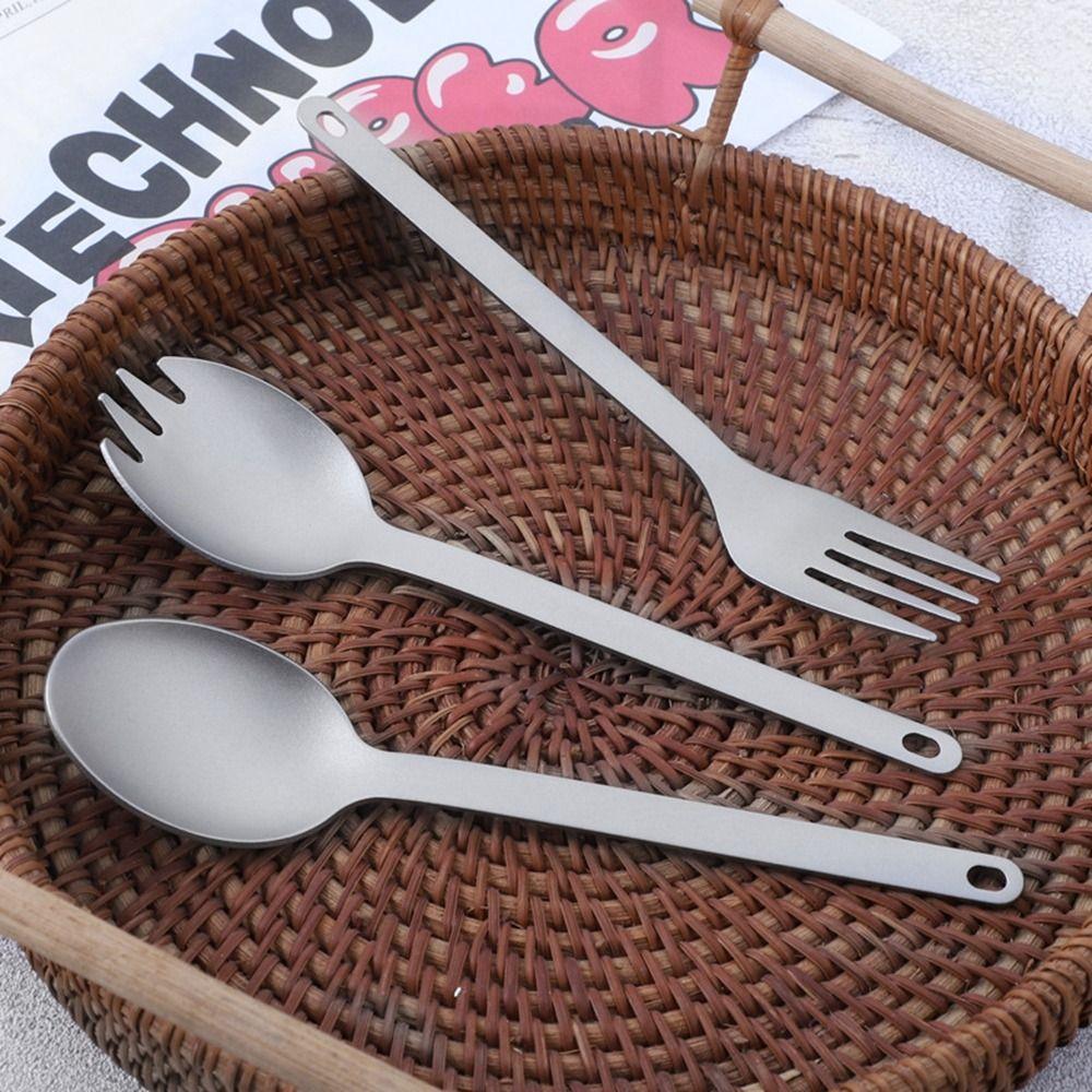 

Environmental Titanium Spoon Long Handle Light Titanium Cookware Outdoor Tool