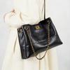 Sac en cuir losanges rayures sac fourre-tout sac bandoulière polyvalent sac en cuir de vachette grande capacité pour femmes luxe léger niche
