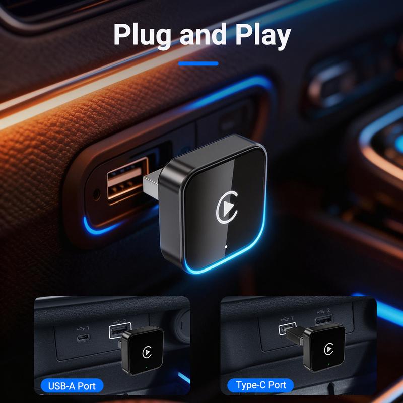 Adaptor Wireless XUDA pentru Android Auto Cutie Mini Inteligentă Plug And Play Universal Pentru VW Toyota Nissan Honda Ford Benz 2025