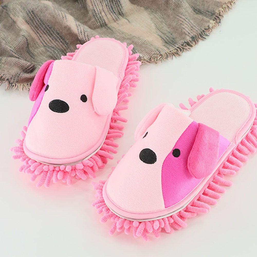 Soft Mop Slippers Reusable Floor Polishing Shoe Slippers Cute Floor Cleaning Slippers  Dust Dirt