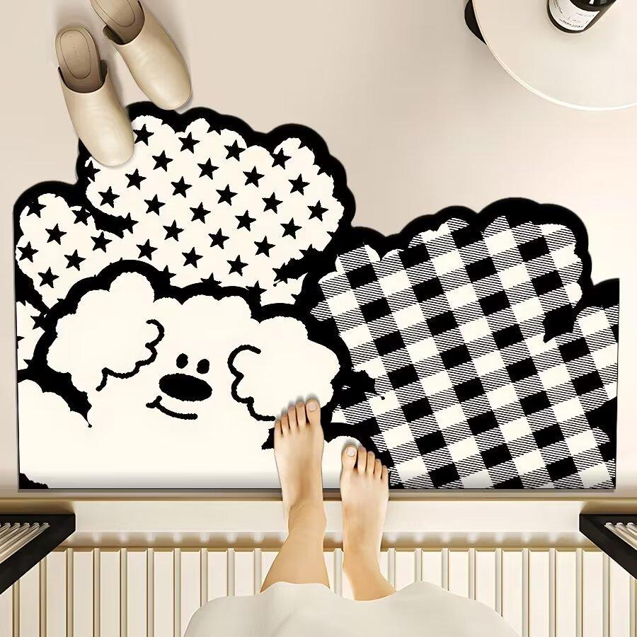 Diatom Mud Style Floor Mat Household Bathroom Floor Mat Entrance Door Mat Bathroom Absorbent Foot Mat