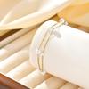 High Quality Imitation Pearl Double-layer Bracelet for Women, Fashion Stainless Steel Chain Bracelet, Elegant Aesthetic Jewelry