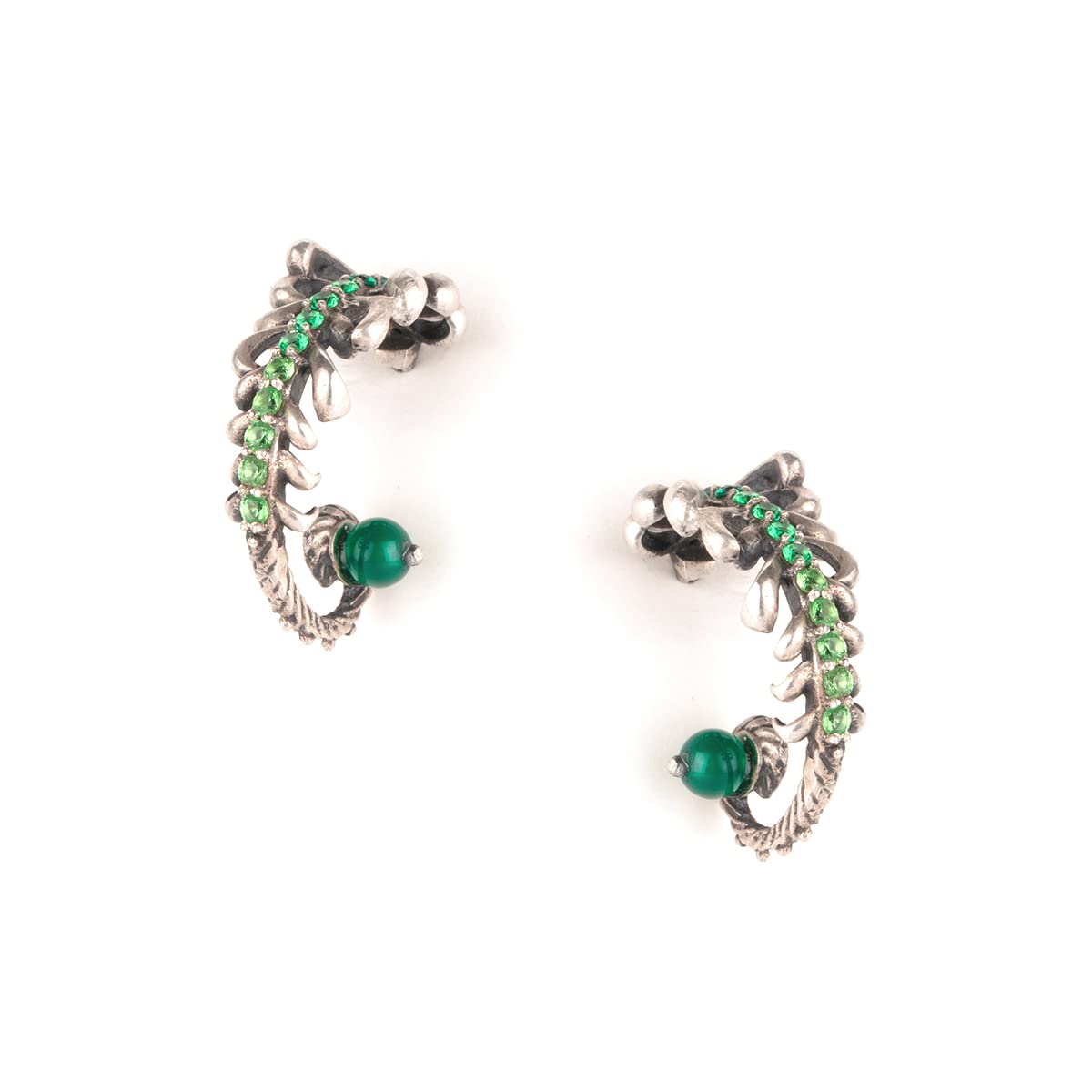 Серьги CaratLane Unlearn из окисленного серебра 925 пробы — фото 2