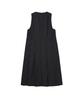 Cotton Bell Pleated Skirt Dress - Black