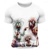 Funny Men's T-Shirt Cartoon Chicken Print Summer Short Sleeve Tops Street O-Neck Pullover Outdoor Casual Loose Men's Clothing