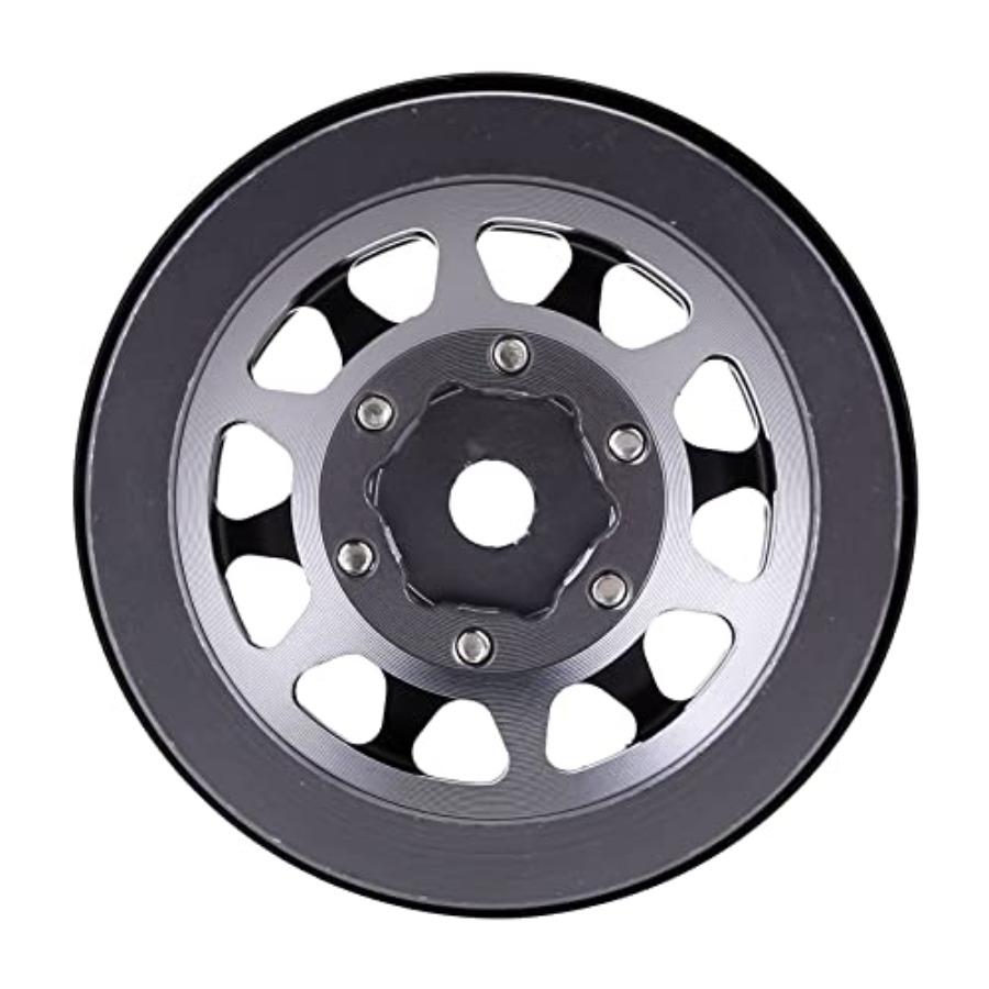 1.0 Wheel Rims RC Metal Beadlock Wheels Rims for All 1/24 Scale Axial SCX24 Deadbolt RC Crawler Car Upgrades Accories
