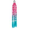 Synthetic 1Pcs Ponytail Extension Corlorful Bubble Braid Long Lantern Braided Ponytail with Hair Tie Straight Hairpieces