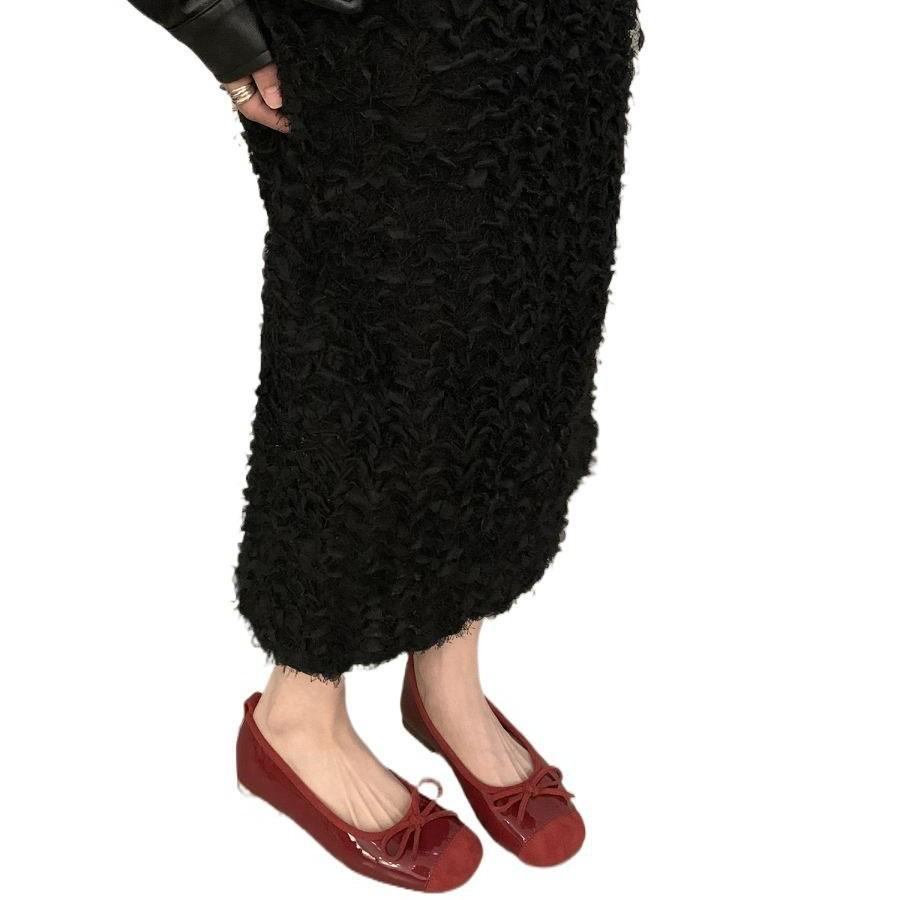 Flat-bottomed small fragrant single shoes women's shoes 2025 new spring and autumn red ballet French gentle evening shoes