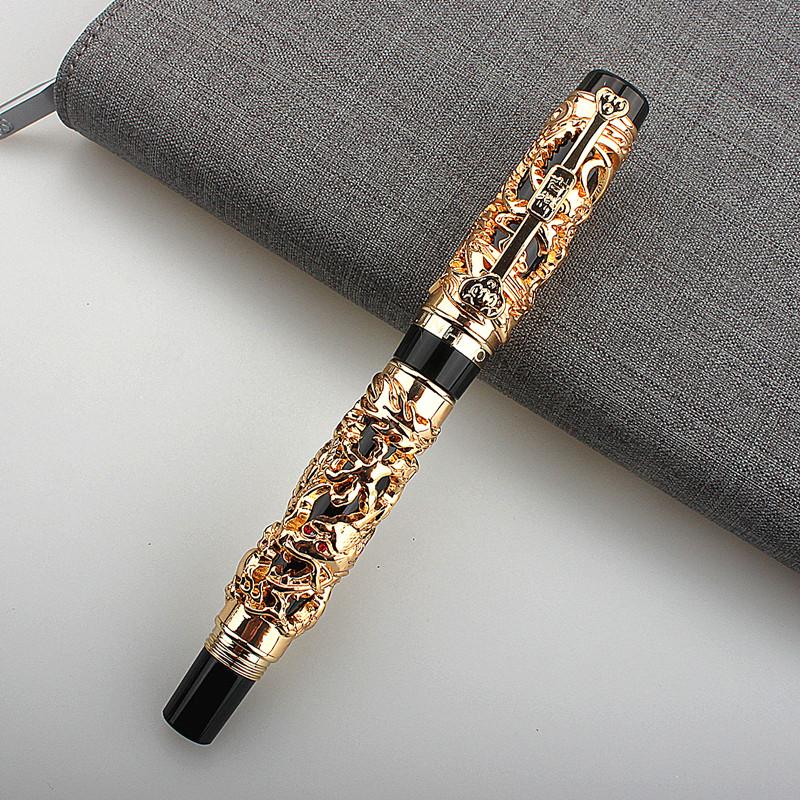 Jinhao Шариковая ручка Роскошная ручка-роллер для письма Дракон и Феникс Перо 0,7 мм Тяжелый подарок Деловые офисные принадлежности