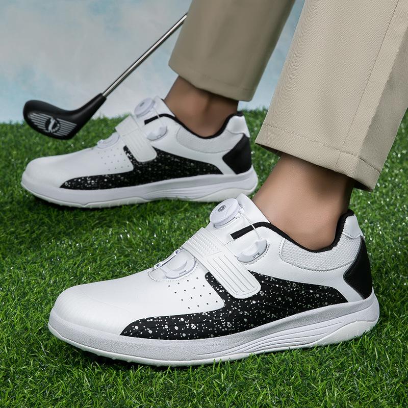 Supply New Women's Casual Indoor Golf Shoes Fashion Running Shoes Men's Rotary Buckle Training Shoes
