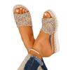 Fashion Fashion Mix Color Woven Sandals Women 2025 Summer Wedge Heel Bohemian Sandals Woman Lightweight Platform Sandles Plus Size 36-43