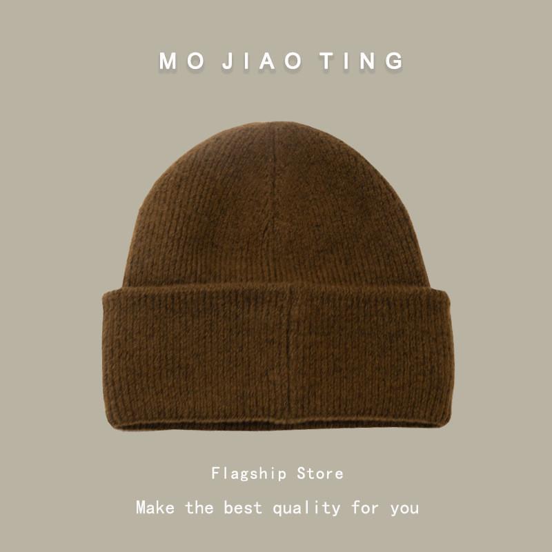 Classic Style Korean Beanie For Women Premium Cotton Knit Warm Hat Winter