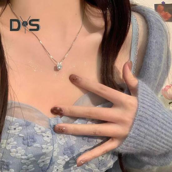 Tropfen-Halskette, kubischer Zirkonia, funkelnde Diamant-Halskette, Kristall-Strass-Glitzer-Halskette, Schmuck, Muttertag, Jahrestag, Geburtstag