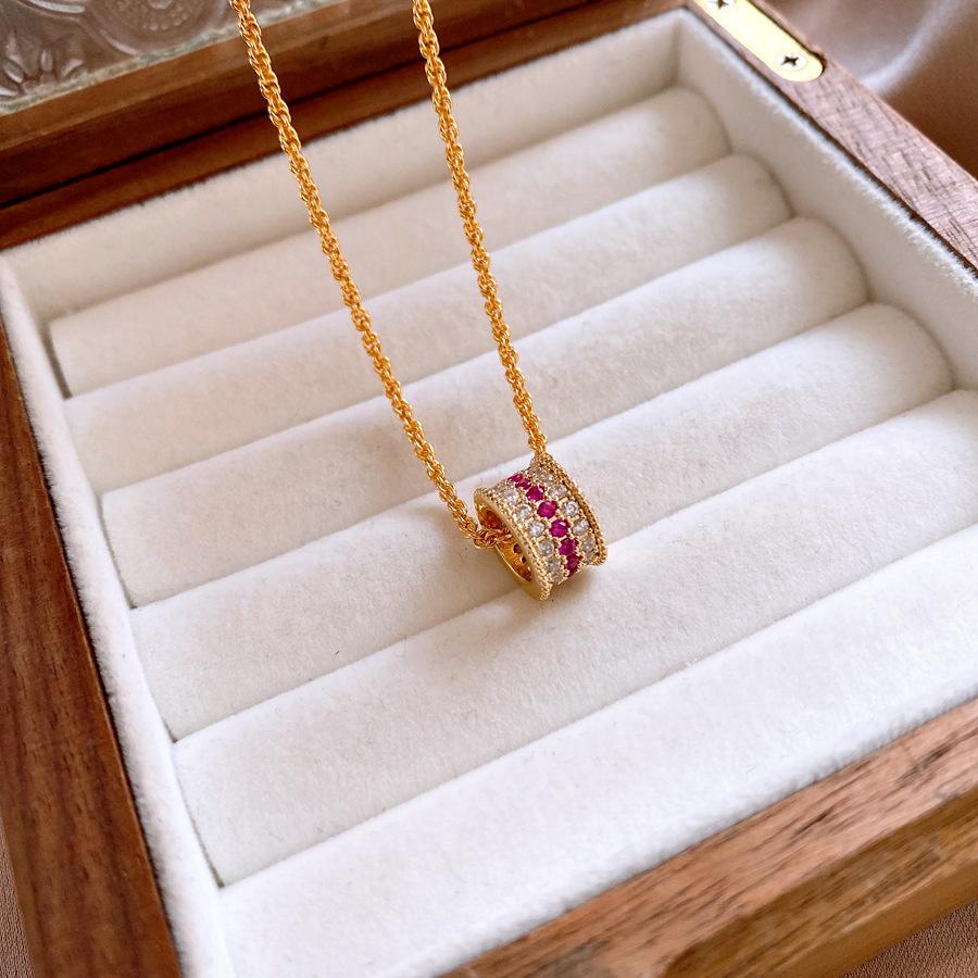 

18k electroplated zircon small waist pendant necklace women s simple collarbone chain niche versatile item decoration