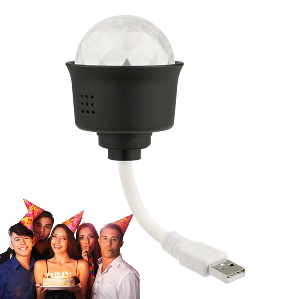 

Диско-шар Лампа Вилка USB Мини Диско-шар Свет Голосовое управление Вращающиеся Разноцветные Вечериночные огни Разноцветный DJ Ночник Праздник