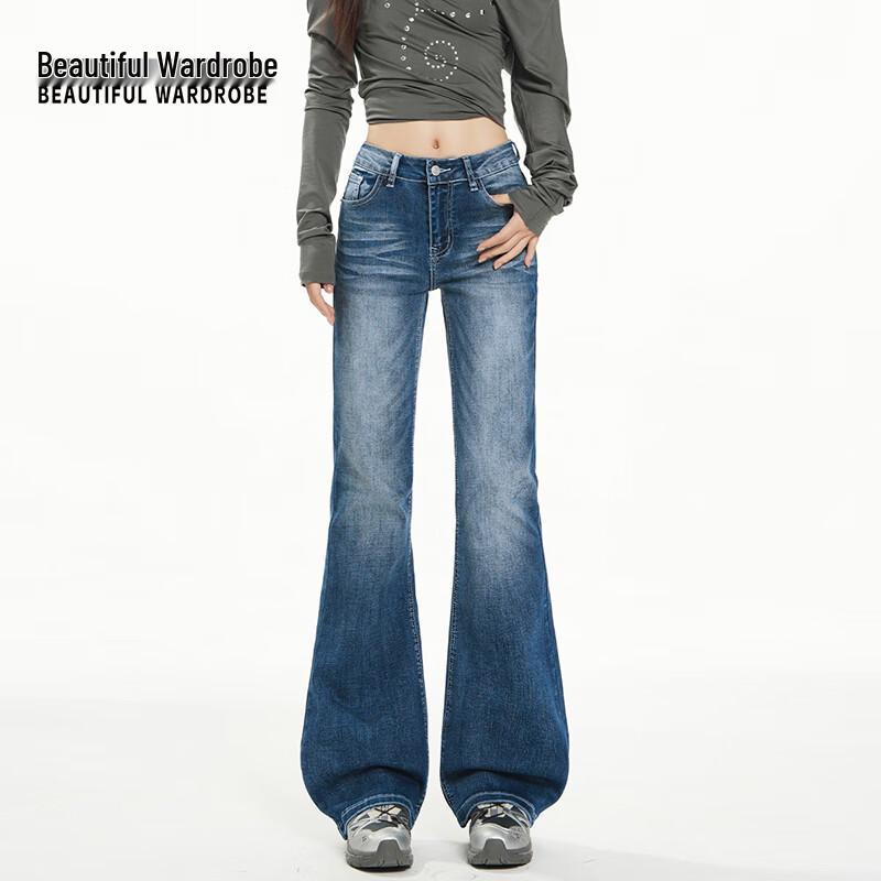 

Beautiful Wardrobe Women s High-Waist Flared Jeans L