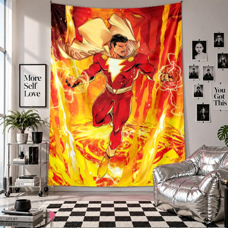 Wall TapestryShazam Art Hanging Cloth Decorative Background Cover for Room Decoration