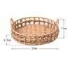 Handwoven Fruit Storage Baskets Wicker Storage Bowls Round Paper Rope Snack Serving Tray for Shelf Counter Bedroom Home Decor