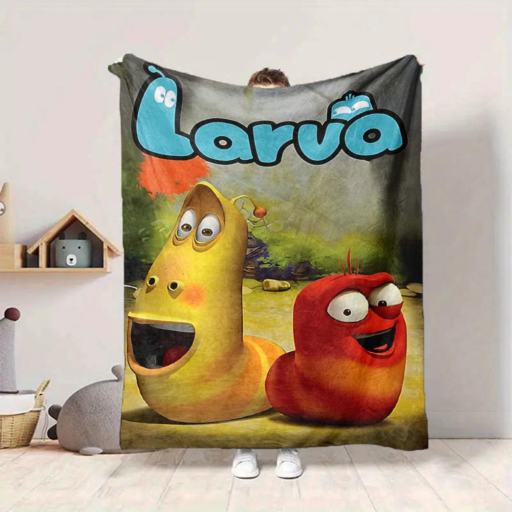 1pc Larva Worms Blanket Versatile for Couch, Office Bed