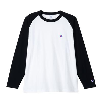 Long Round One Point Logo Relaxed Drop Long Sleeve Black T-Shirt, Sleeve, Neck, 100% Cotton, Embroidery, Fit, Shoulder, T-Shirt, Men's