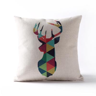 Nordic Fashion Black Geometry Pillow Cover Geometric Triangles Deer Cushion Home Decorative Pillowcase Office Sofa