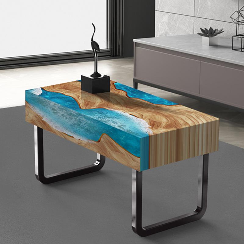 Великий прямокутний силіконовий молд, підходить для річкових столів з епоксидної смоли та творів мистецтва з смоли, з піддоном та столиком для кави