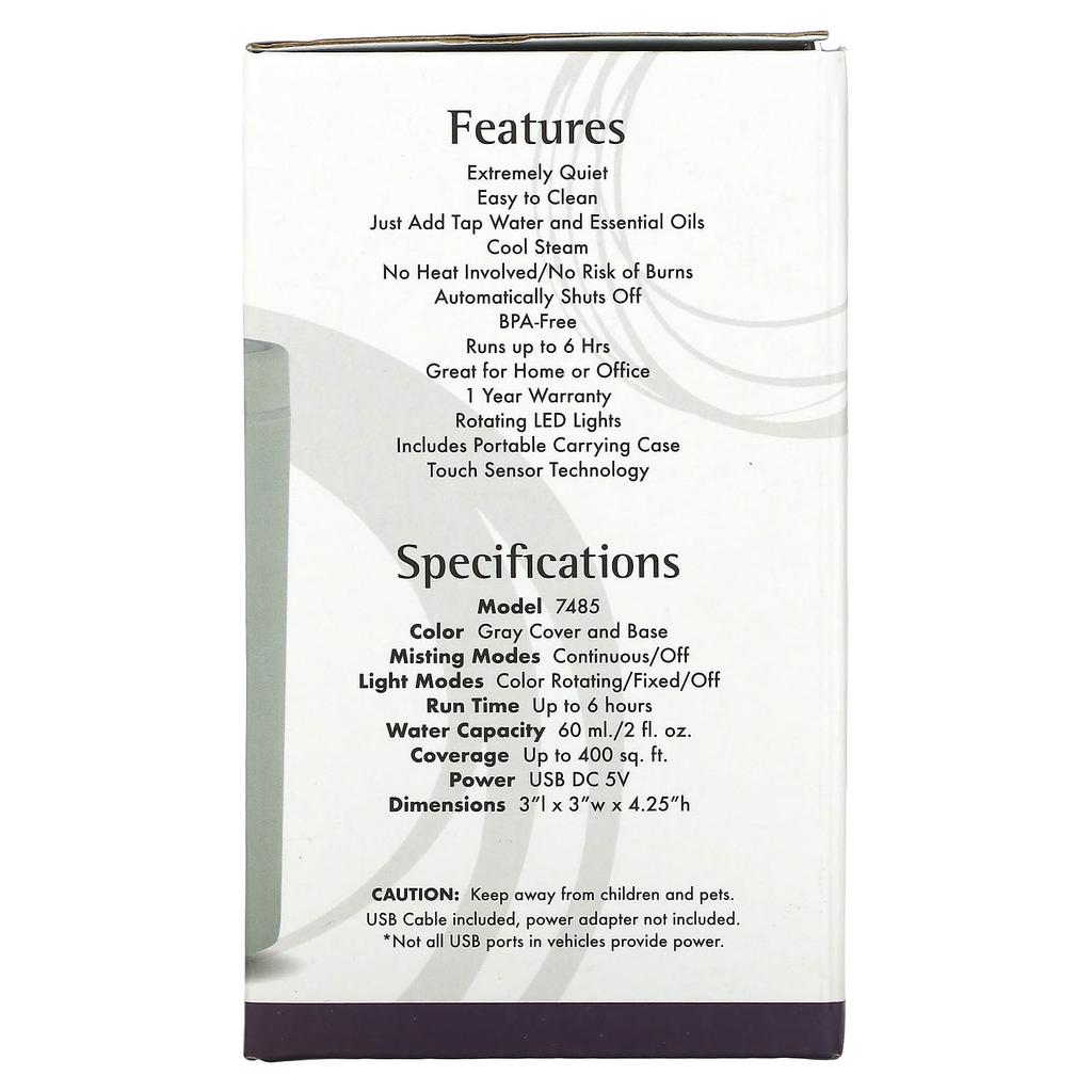 Solution, Portable Usb Ultrasonic Oil Diffuser, 1 Diffuser