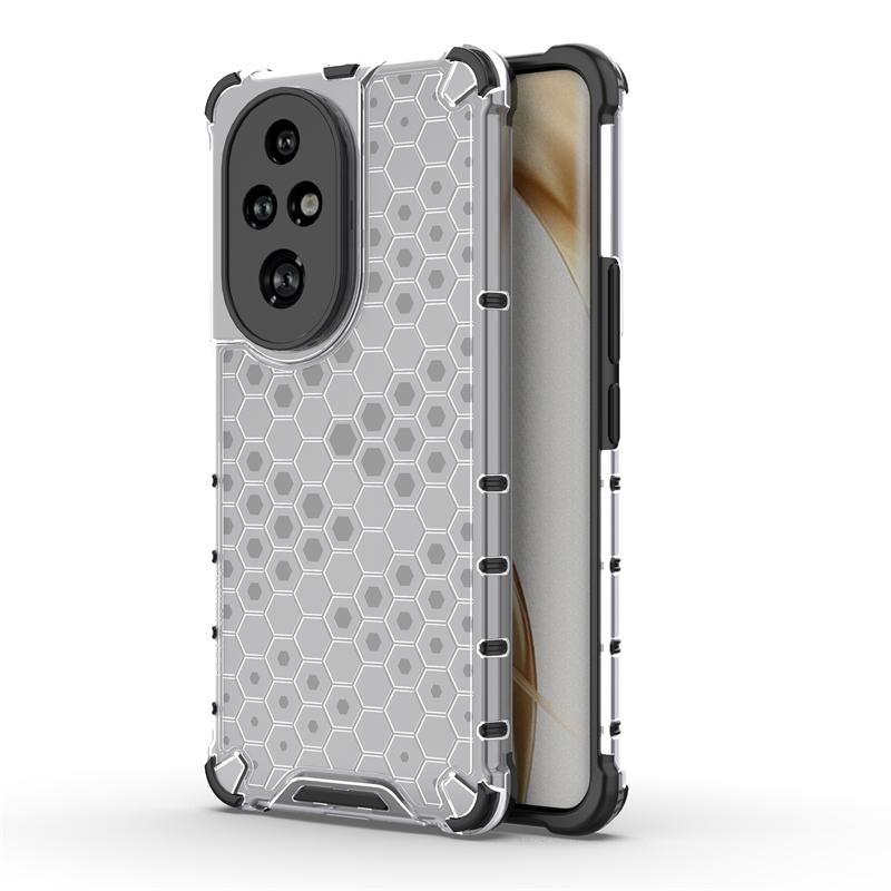 Shockproof Transparent Case For Honor 200 Pro Honeycomb Armor Back Case For Honor 200 Pro Case Cover For Honor 200 Pro 200 Lite
