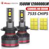 Dualvision H7 LED Headlight 1500W H4 H1 H11 H8 9005 HB3 9006 HB4 9012 HIR2 H3 7535 CSP 1200000LM Canbus Car Lamp 6000K Fog Lamp