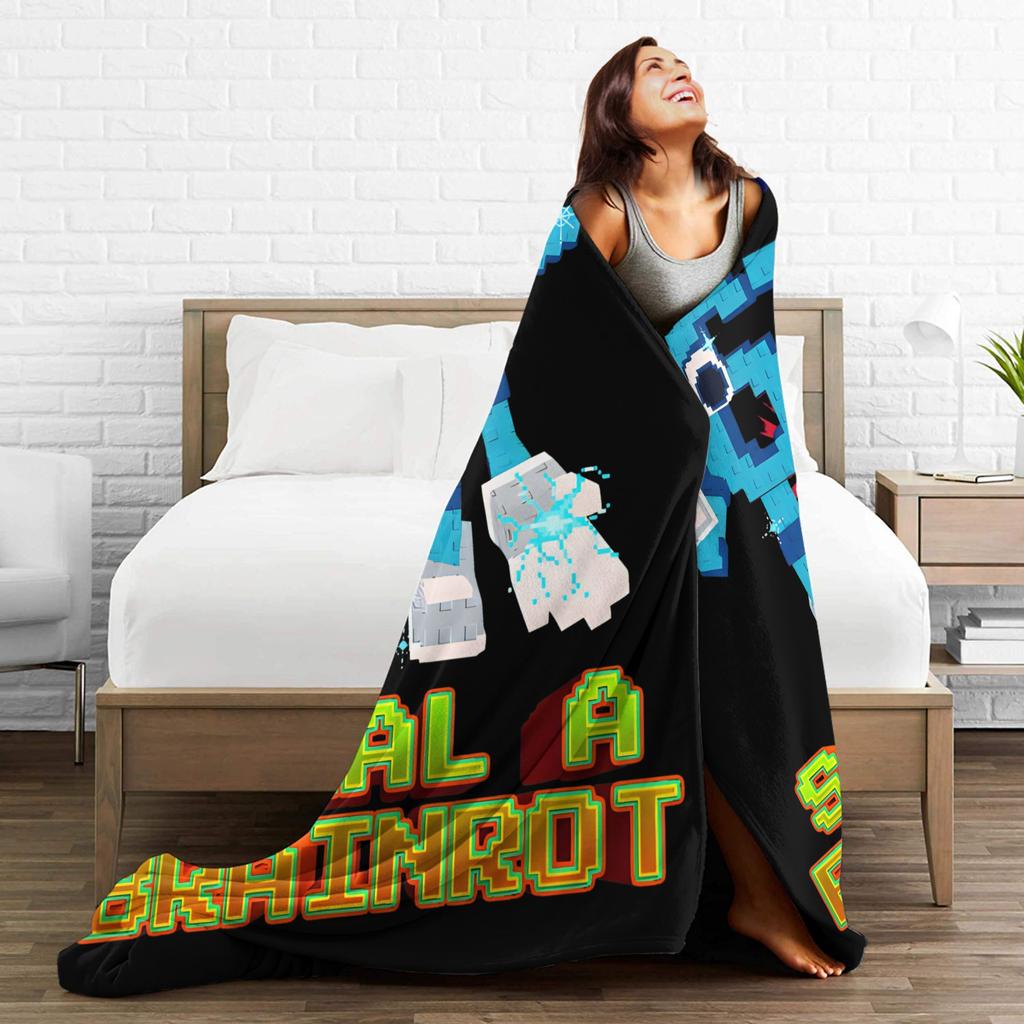 Six Seven Bruh 67 Blankets Fleece 6-7 Brainrot Meme Super Warm Throw Blanket for Bedding Couch Bed Blanket