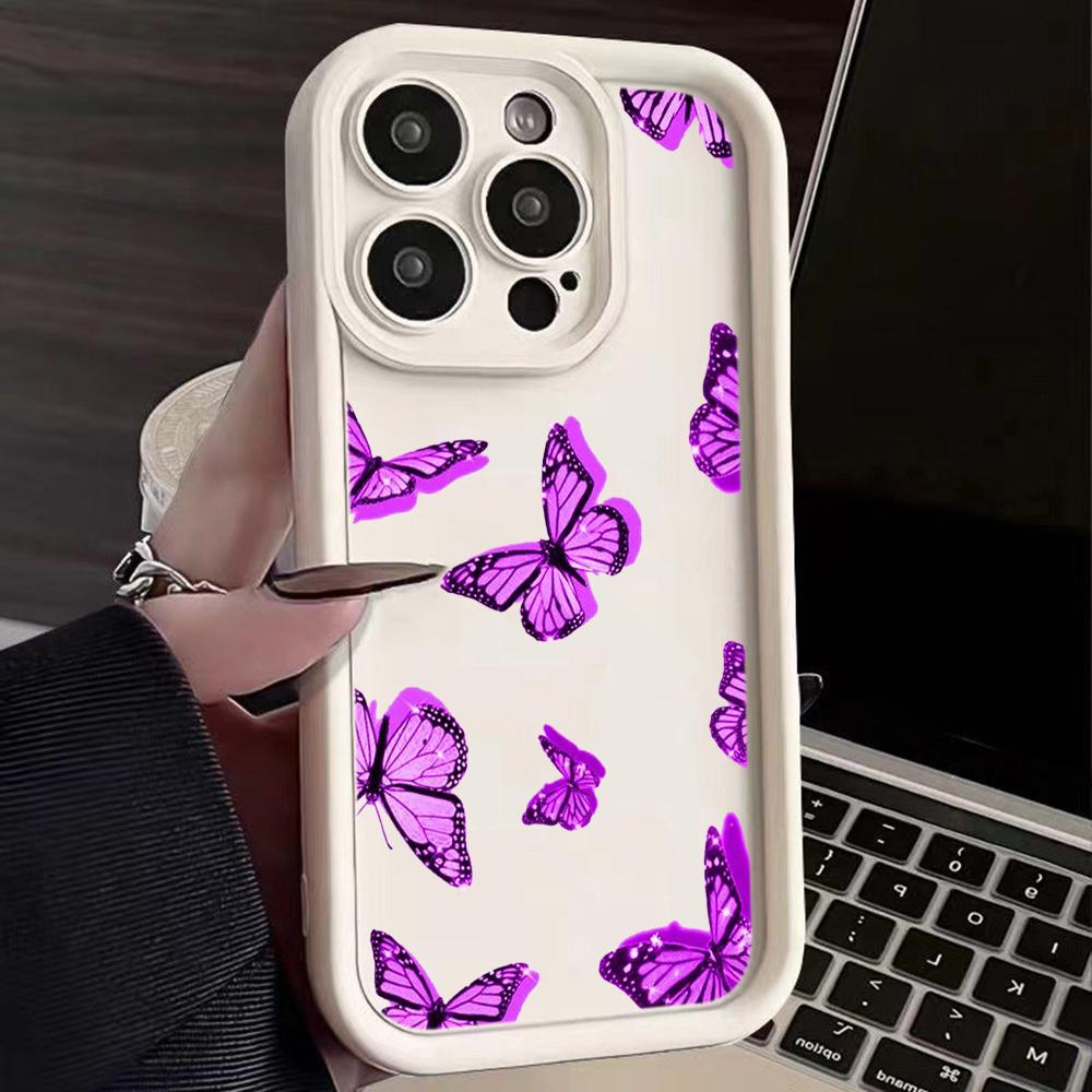 Husă pentru telefon Moale Ochi de înger TPU pentru Samsung A05 A04 A30 A50 A13 A23 A53 A14 A24 A34 A54 A15 A25 A35 A55 S20 S23 FE S24 Ultra Ae58 Design de artă fluture