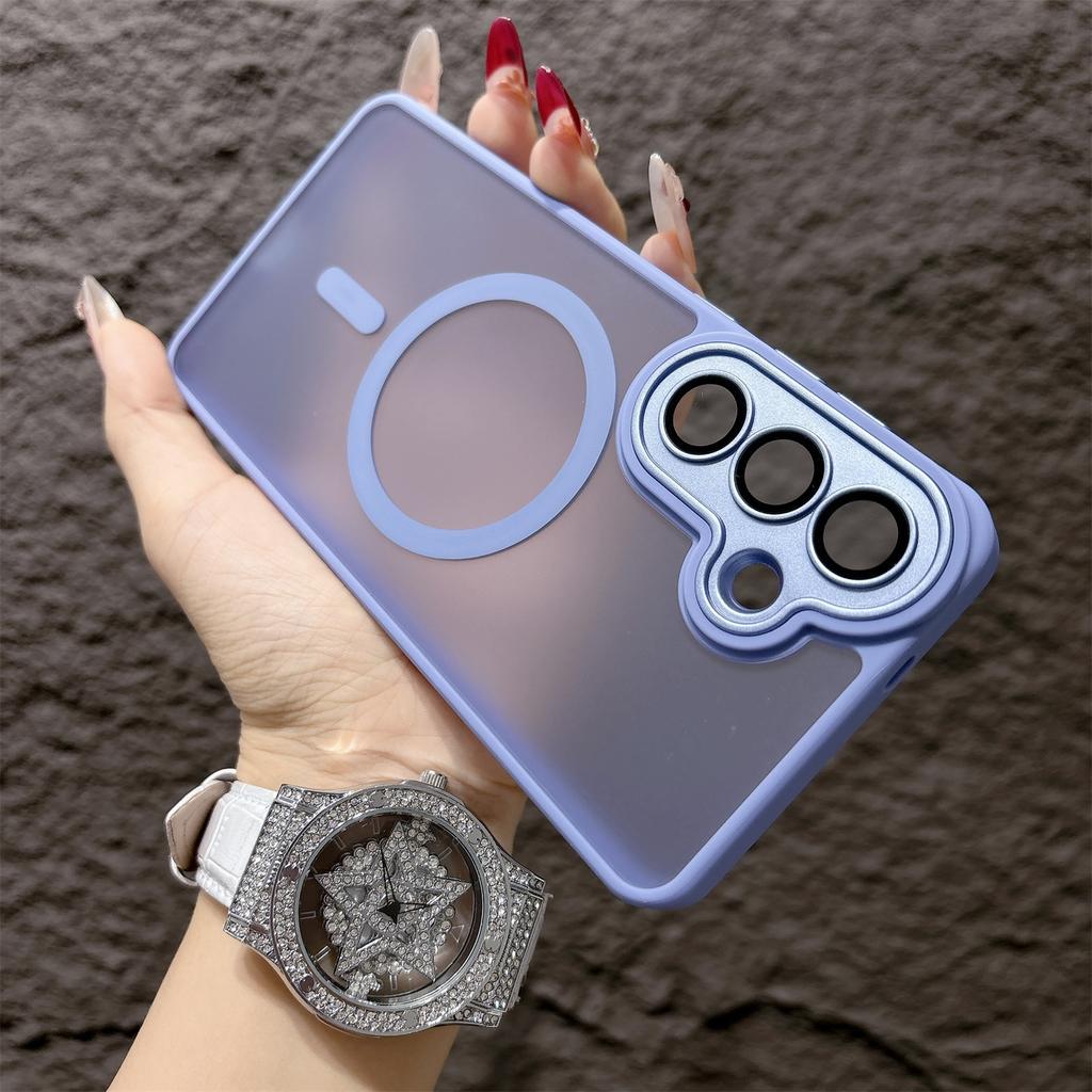 Magnetic Matte Shockproof Case For Samsung Galaxy S26 S25 S24 Ultra S24 S25 S26 Plus FE For Magsafe Wireless Charge Cover