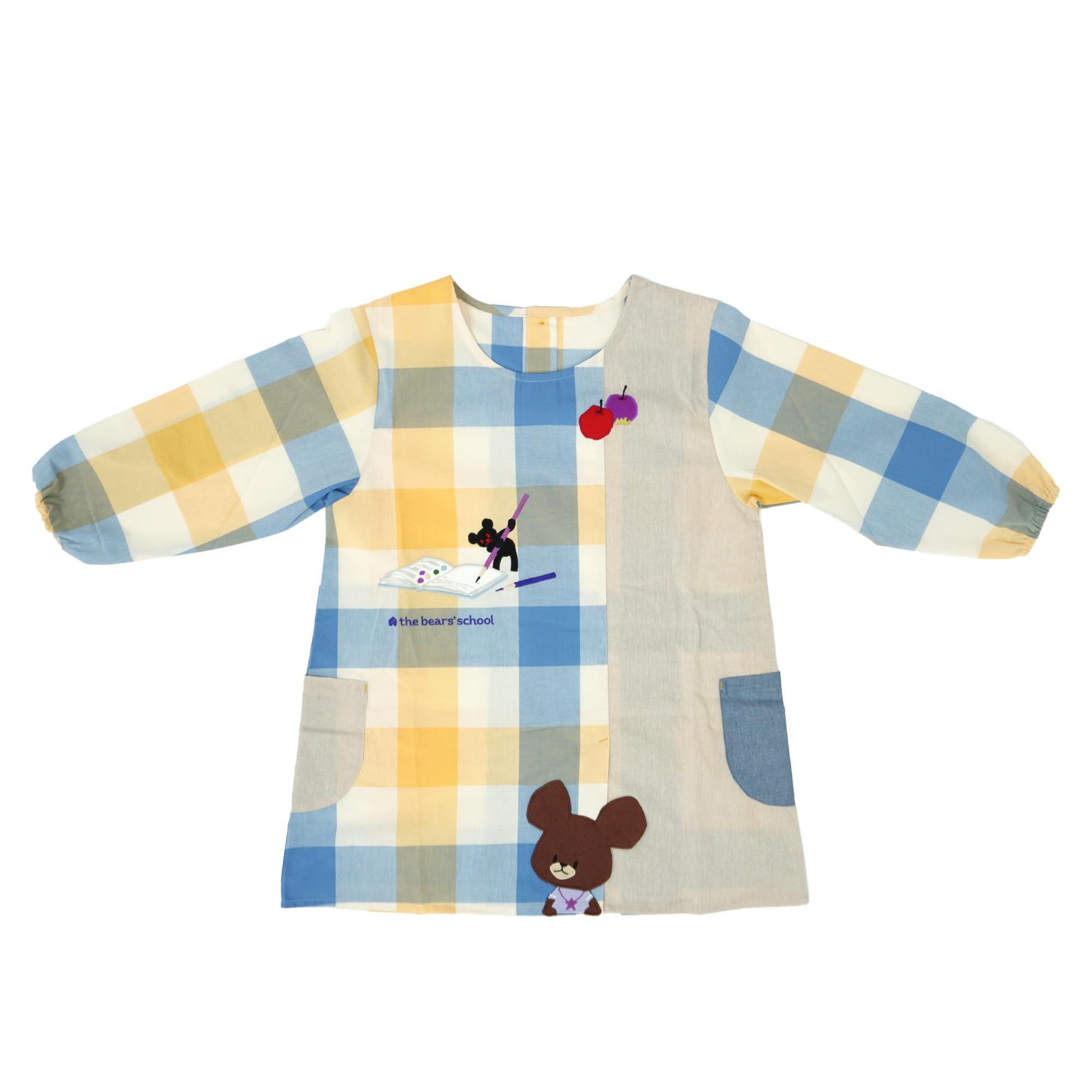 

The School Long Sleeve Apron Cooking Apparel Character Jackie Anime Picture Book [Hiba Japan] Bears Women s (В)