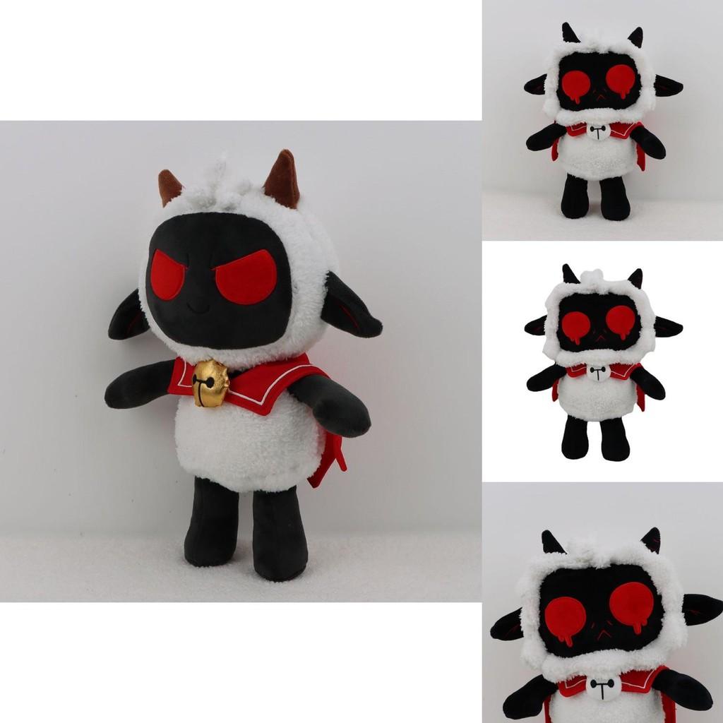 Soft And Cuddly Cult Of The Lamb Black Lamb Plush Toy For Game Fans