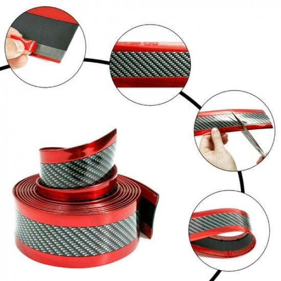 Car Door Sill Scuff Cover Plate Protector Decal Sticker Carbon Fiber Accessories